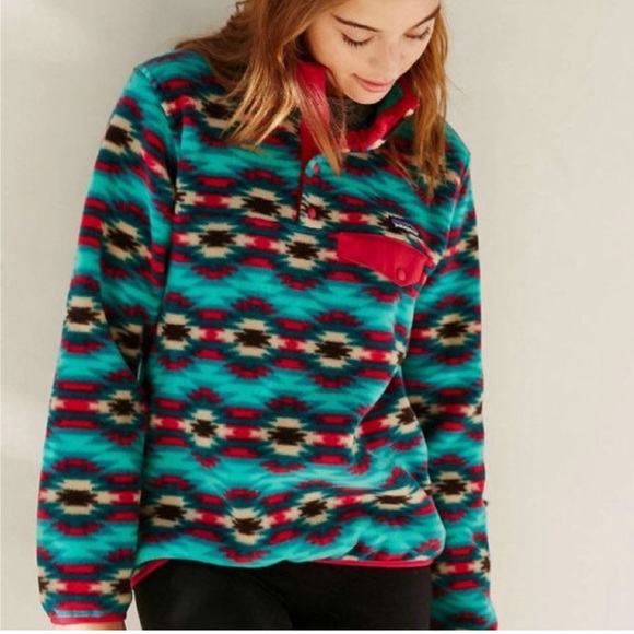 Patagonia Synchilla Boho Aztec Sweater RARE VTG - Picture 9 of 16